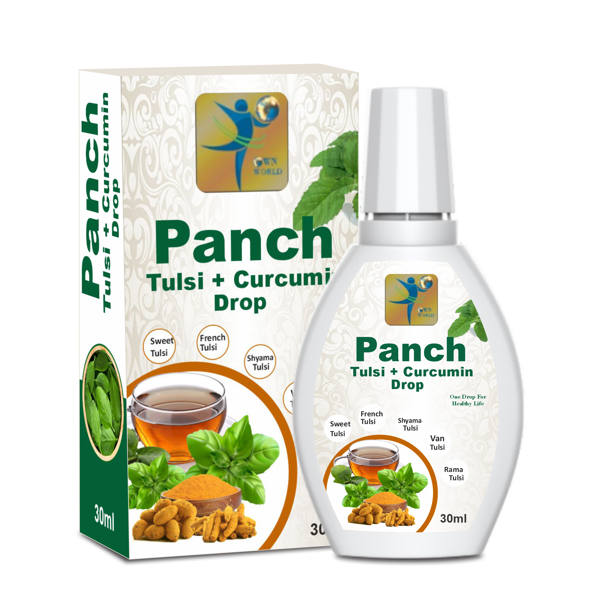 PANCH TULSI + CURCUMIN DROPS